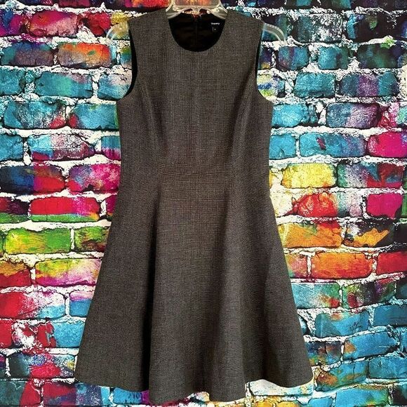 Theory Wool Blend Sleeveless Fit Flare Dress Size 4 - Picture 1 of 9